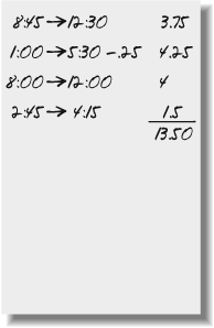 Time tracking example