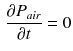 $$\begin{aligned} \frac{\partial {P_{air}}}{\partial {t}} = 0 \end{aligned}$$