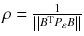 $$ \rho = \frac{1}{{\left\| {B^{\text{T}} P_{\varepsilon } B} \right\|}} $$