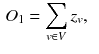 $$\begin{aligned}&O_1 = \sum _{v \in V} z_v, \end{aligned}$$