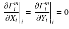 $$\begin{aligned} \left. \frac{\partial \varGamma ^m_i}{\partial X_i} \right| _i=\left. \frac{\partial \varGamma ^m_i}{\partial Y_i} \right| _i=0 \end{aligned}$$