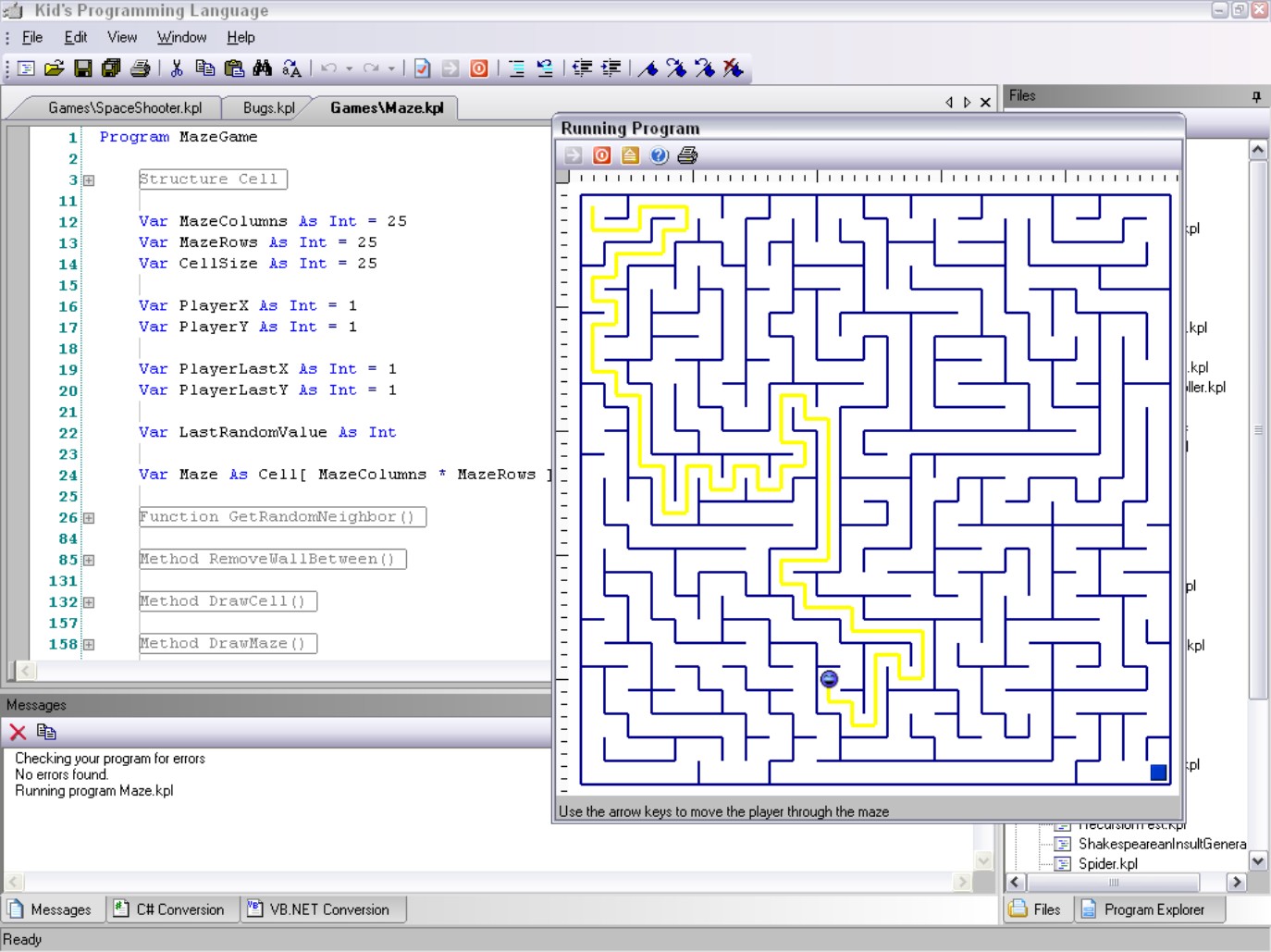 Figure 3-2: KPL teaches kids how to program by letting them create their own video games.