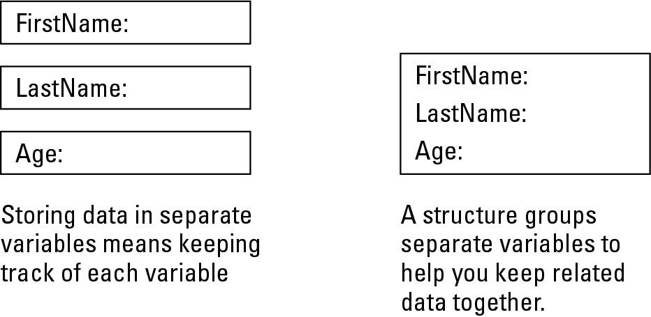 Figure 1-1: A structure can contain multiple variables.