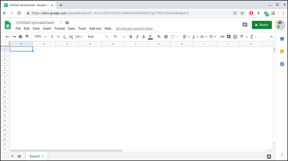 Snapshot of a Google Sheets spreadsheet without gridlines.