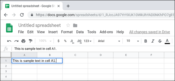 Snapshot of data entered appears in the selected cell and the Formula bar.