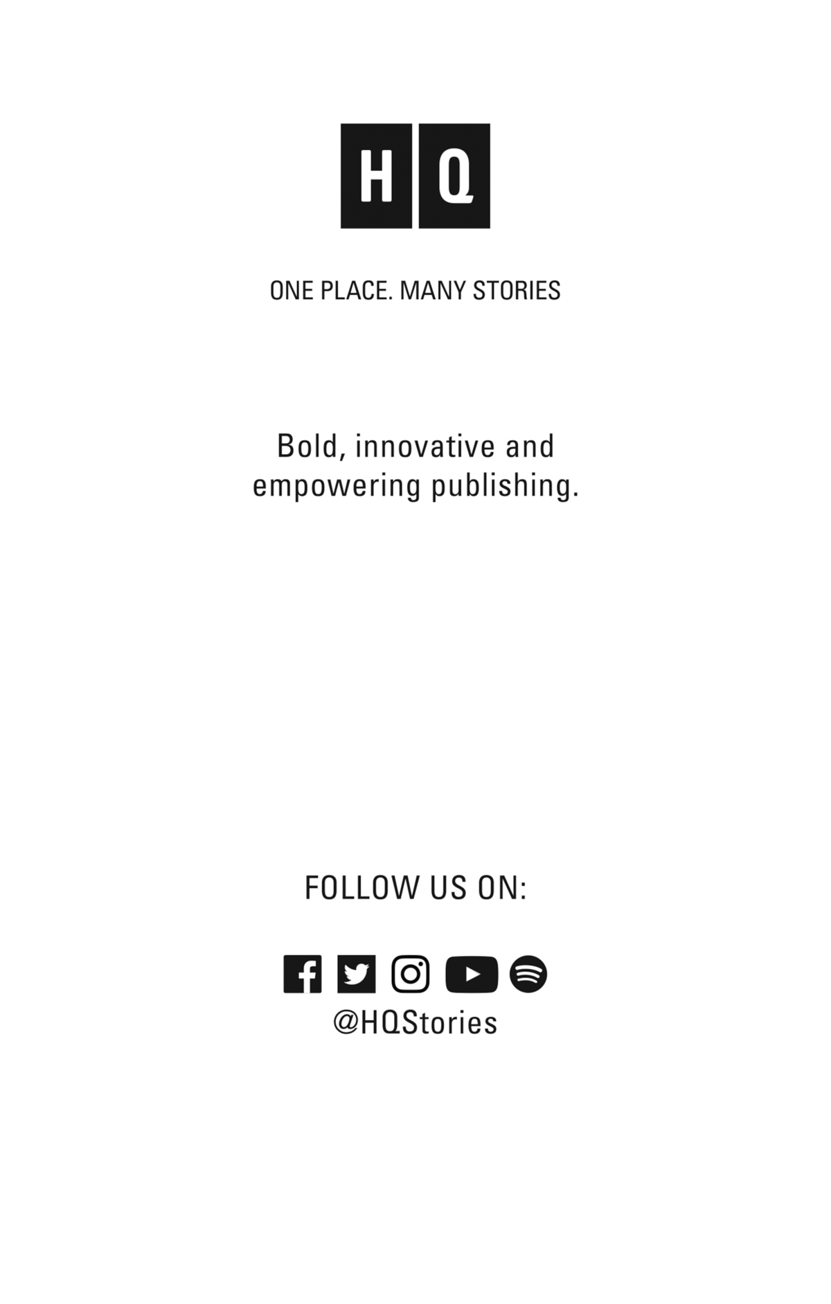 Advertisement image: Bold, innovative and empowering publishing