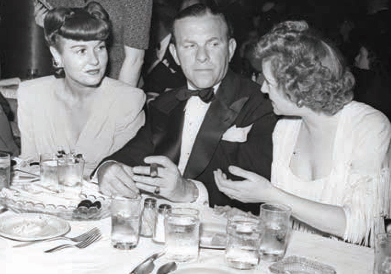 George Burns with Gracie Allen (right) and a friend, 1959.