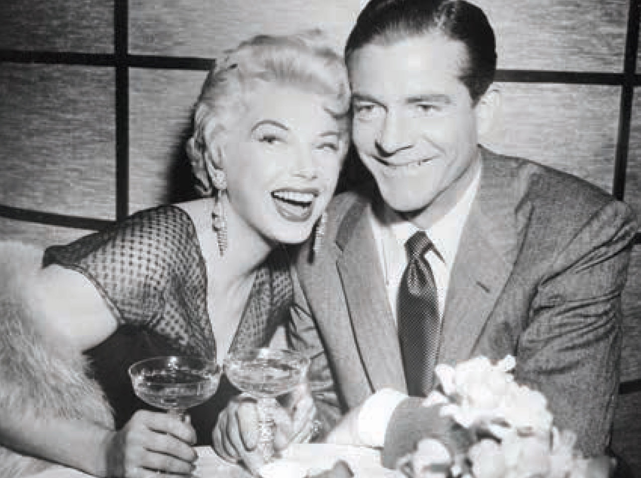 Barbara Nichols and Dana Andrews, 1956.