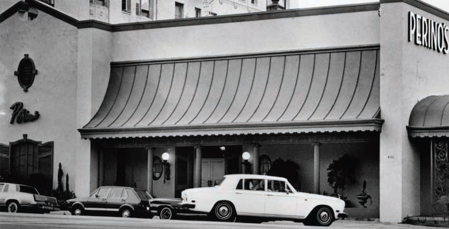 The Perino’s entrance on Wilshire Boulevard, circa 1960s.