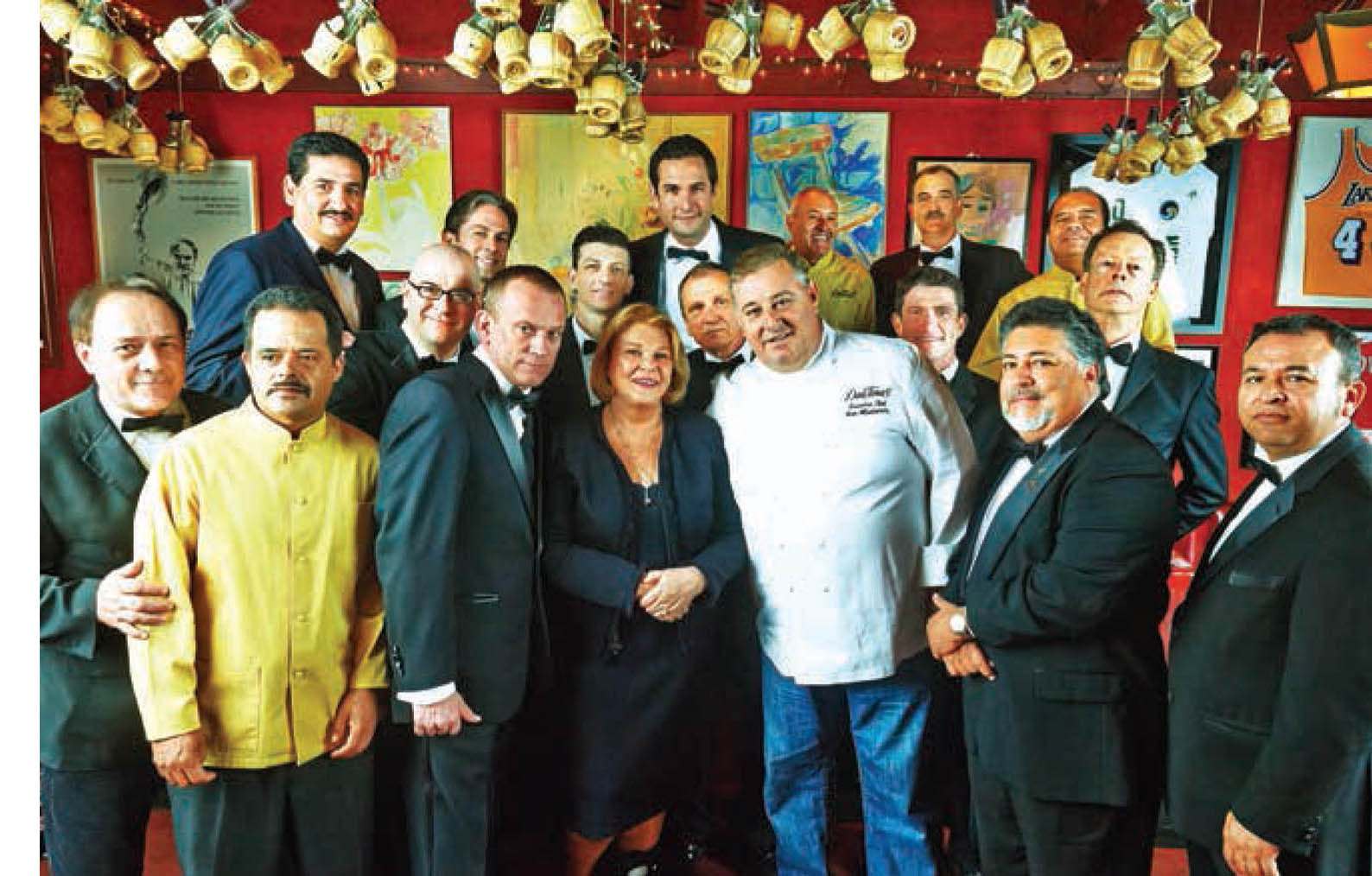 Owner Sonja Perencevic (center) with the staff at Dan Tana’s.