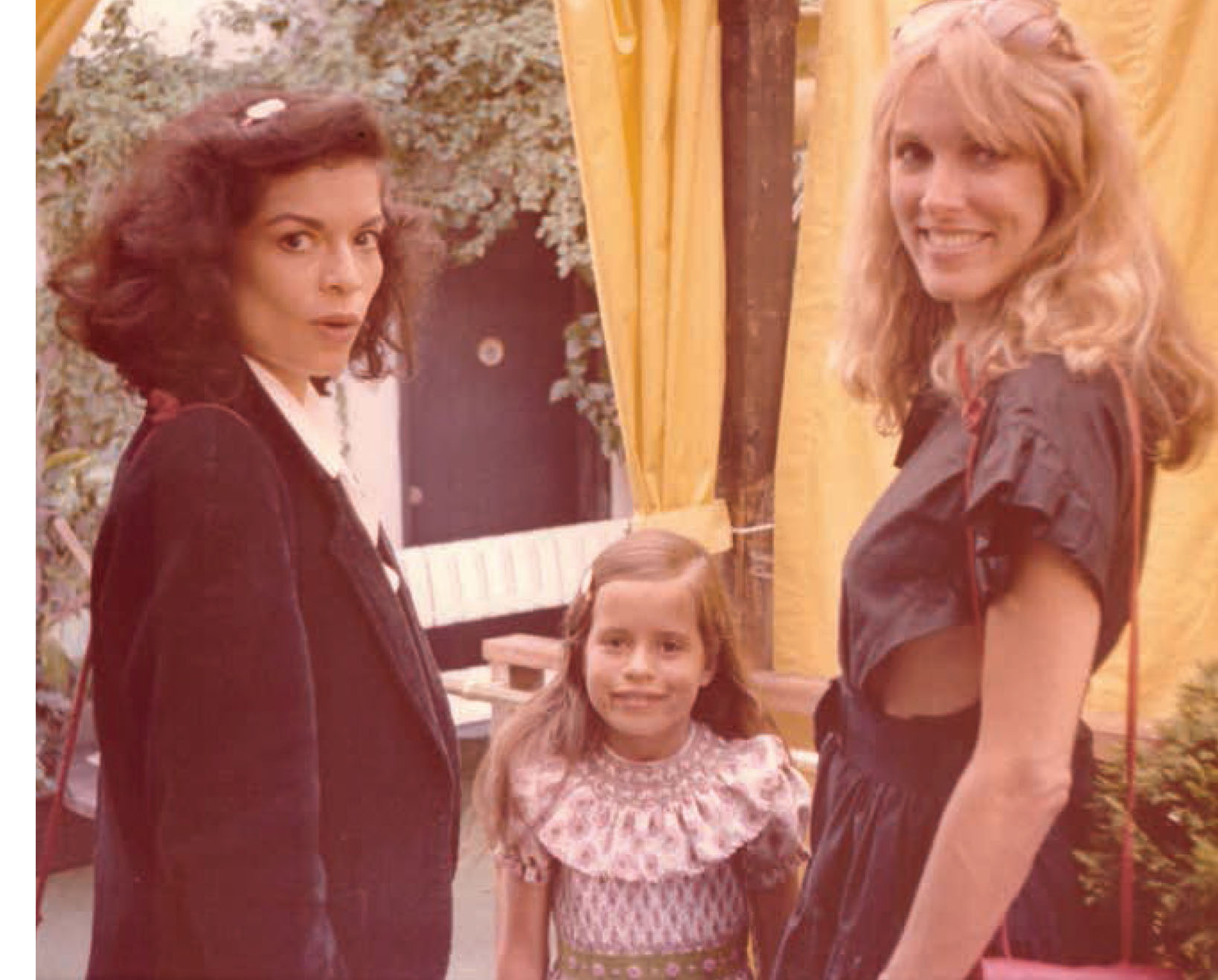 Bianca Jagger, Jade Jagger, and Alana Stewart, late 1970s.