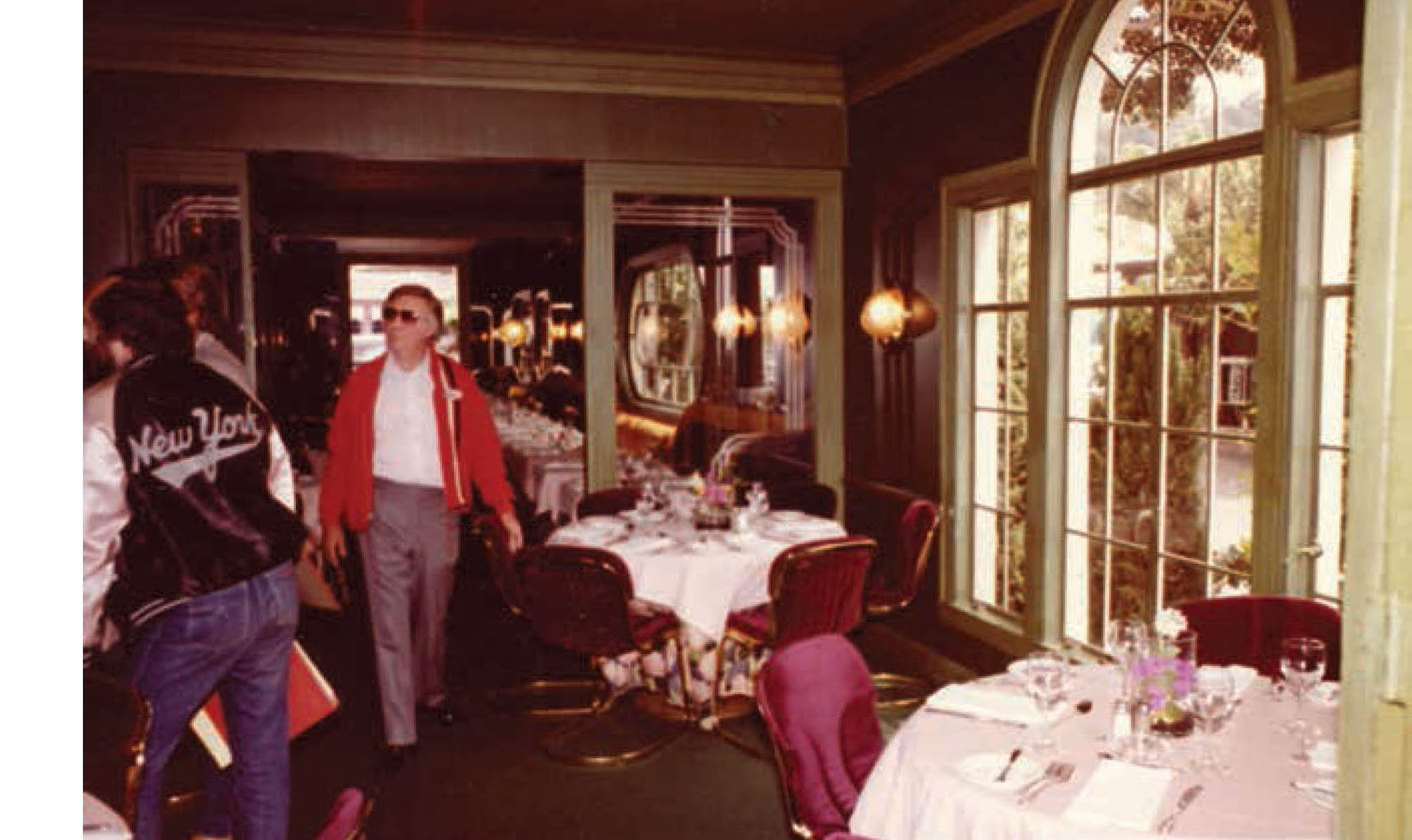 The dining room at Le Dome, 1988.