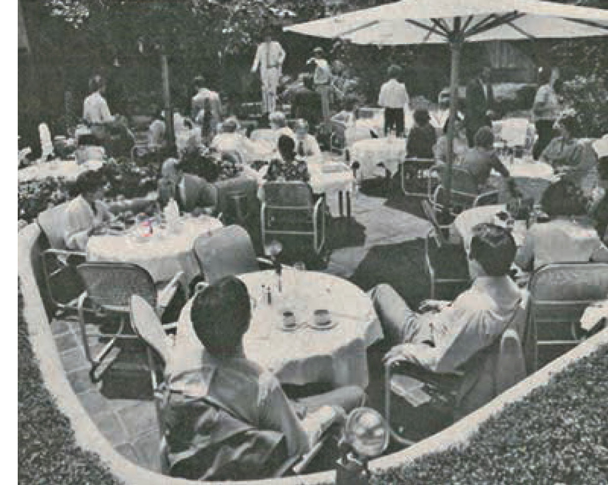 The patio at Michael’s, 1979.