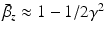 $$\bar{\beta }_{z} \approx 1 - 1/2\gamma ^{2}$$