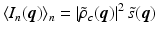 $$\displaystyle{ \langle I_{n}(\boldsymbol{q})\rangle _{n} = \left \vert \tilde{\rho }_{c}(\boldsymbol{q})\right \vert ^{2}\tilde{s}(\boldsymbol{q}) }$$