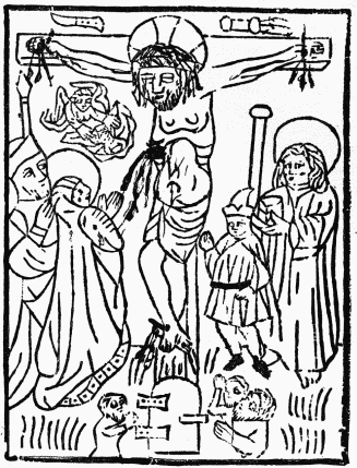 FIG. 3.—The Crucifixion. From the Manuscript “Book of Devotion.” 1445.