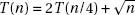 A perfectly balanced, regular multiway (a-way) tree illustrating divide and conquer recurrences