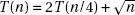 The Three Cases of the Master Theorem