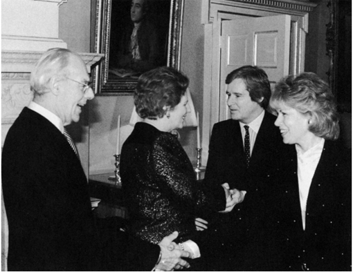 Margaret and Denis Thatcher with William and Sara Roache photo