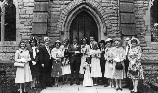 Ken and Deidre's screen wedding photo