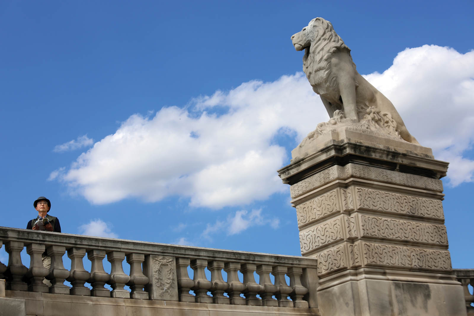 Photo of a lion statue.