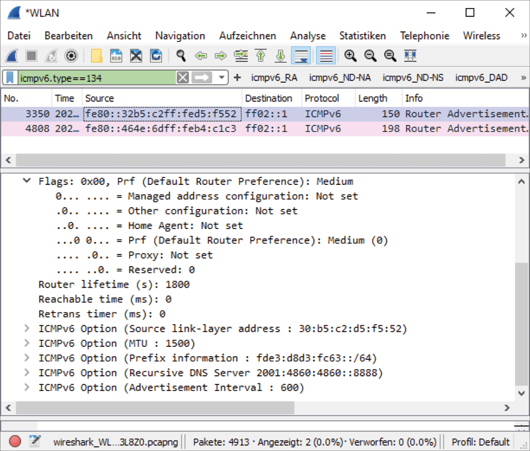 IPv6-Konfiguration mit Stateless Address Autoconfiguration171