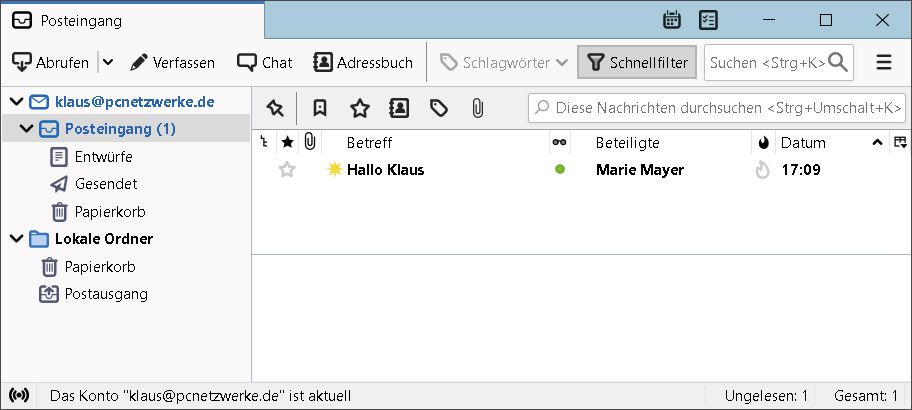 Der Mozilla Thunderbird als IMAP-Client