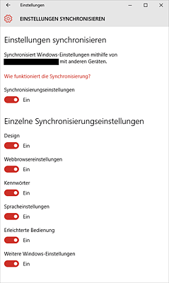 Welche Einstellungen sollen in die Cloud?
