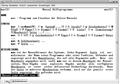 Der Hilfebrowser »man«