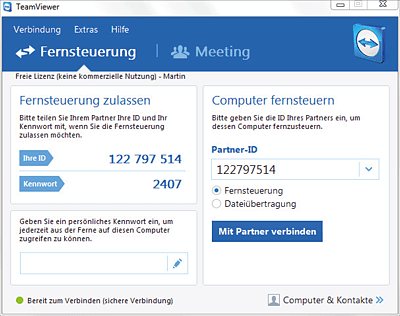 TeamViewer: Einstellungen für den Helfer