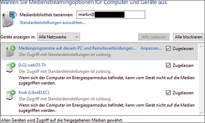 Streaming mit den Mitteln des Windows-Betriebssystems