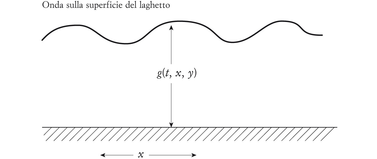 Immagine di un’onda d’acqua nell’istante t.