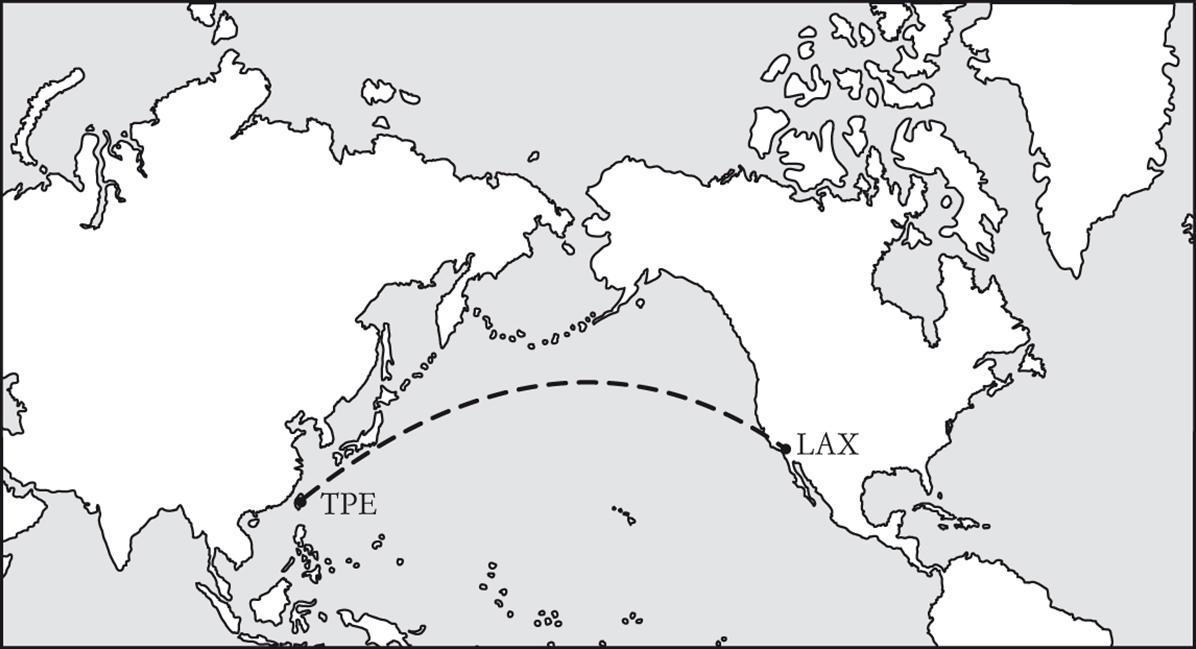 Lo stretto di Bering esercita una misteriosa forza attrattiva sugli aerei che volano da Los Angeles a Taipei?