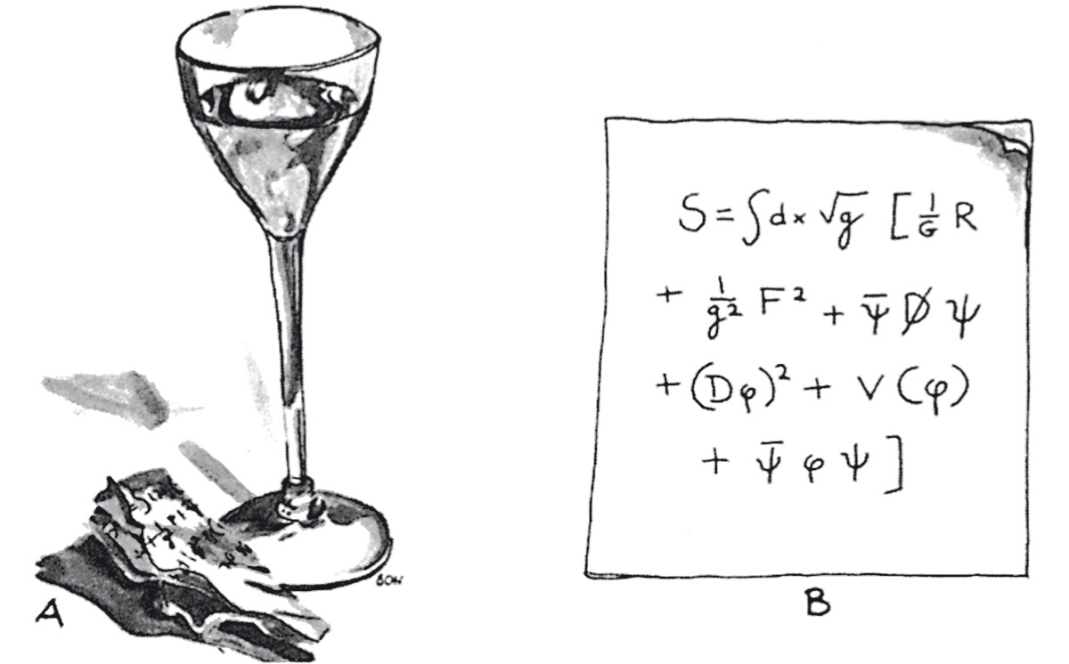 I fisici fondamentali sognano di riuscire a scrivere la struttura dell’universo su un tovagliolino di carta.