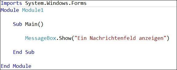 Mit der Imports-Anweisung binden Sie einen Namespace global für eine Codedatei ein