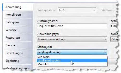 So bestimmen Sie, in welchem Modul die Sub Main zum Starten der Anwendung aufgerufen werden soll