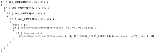 Hex-Rays Decompiler showing C-like pseudocode generated from assembly