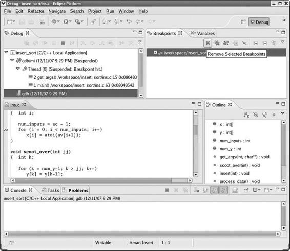 Removing a breakpoint in Eclipse