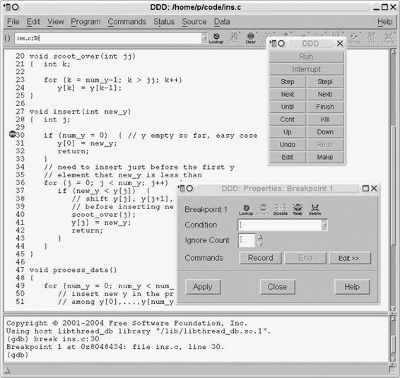 Imposing a condition on the breakpoint