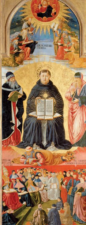 Benozzo Gozzoli (1420-1497), Trionfo di San Tommaso. Parigi, Louvre