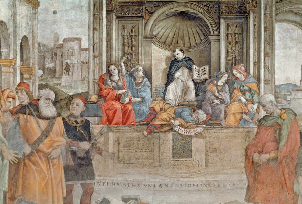 Filippino Lippi (1457-1504), San Tommaso confonde gli eretici. Roma, Santa Maria sopra Minerva