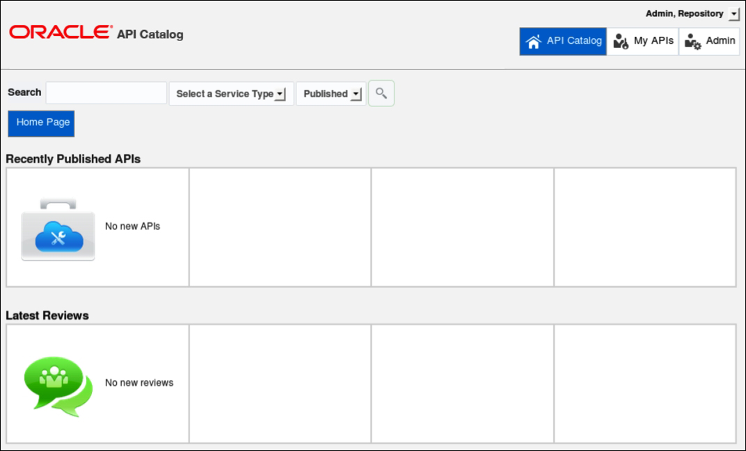 The OAC web console