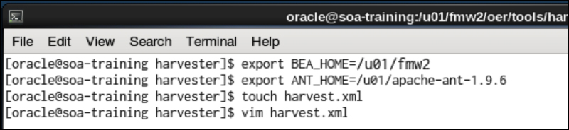 Using the SOA Suite Ant Harvester