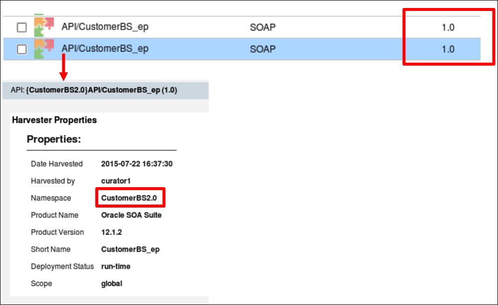 Using the OAC console to discover APIs