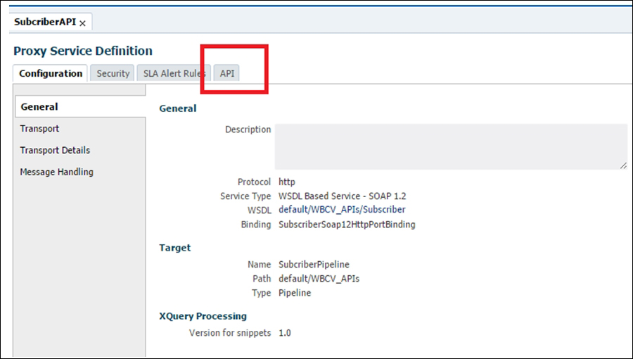 Publishing APIs from the OSB Console as an API curator