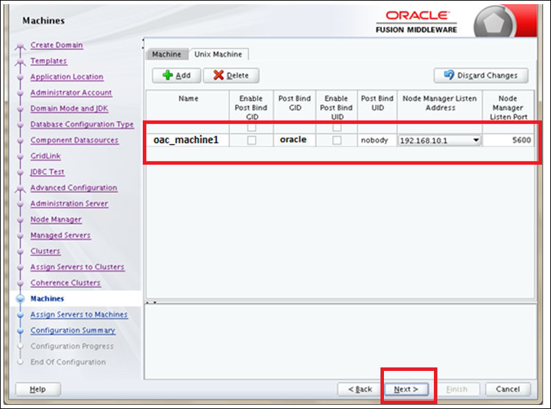 Creating the OAC domain