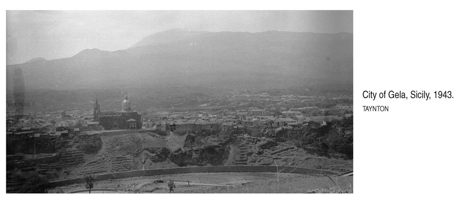 City of Gela, Sicily, 1943. TAYNTON