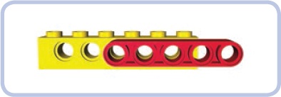 A brick (left) and a beam (right) are not the same height.