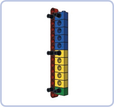 Once you connect a brick to a vertical beam, the next connections can be made every 5 stacked bricks.