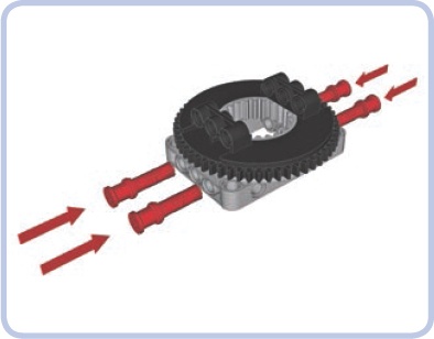 An example of the intended use of a bush with a long pin. Let’s assume that we want to connect the turntable to a 5×7 frame so that they can be easily disconnected. We can do this by pushing the bushes in to lock the turntable into place and then pulling them out to free the turntable.